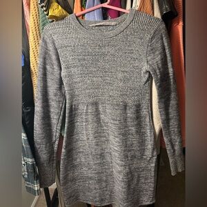 Athleta Gray Crew Neck Sweater Dress